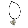 Harboring Grunge Beaded Heart Pendant (Earth Element)