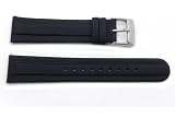 Genuine Swiss Army 20mm Officer's Black Rubber Watch Strap