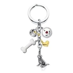 Golden Retriever - I Love My Dog Keychain