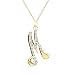 Diamond Fascination 14K Gold Diamond Accent Initial M Pendant w/ 18 Inch Chain