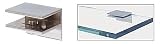CRL Chrome Finish Solid Brass Square Glass Shelf Clamp with Support Leg