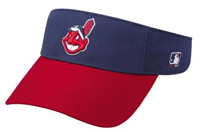 Cleveland Indians Officially Licensed MLB Adjustable Velcro Adult Visor