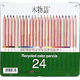トンボ鉛筆 木物語 缶入色鉛筆 ２４色 CB-RE24C