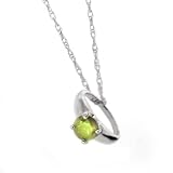 10K WG August Birthstone Small Ring Charm - Peridot