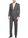 Marc New York Wool Suit 42 Regular 42R Charcoal Grey Flat Front Pants 35W