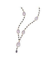 18" 14 Karat Gold Plated Amethyst Necklace