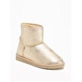 オールドネイビー OLD NAVY/ メタリックコージーブーツ メタリックゴールド シューズ 21cm【並行輸入】