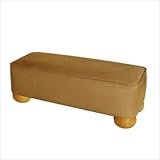 Bench With Bun Feet Material: Vinyl - Walnut