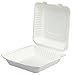 SCT 18935 ChampWare Molded-Fiber Clamshell Containers, 9w x 9d x 3h, White (Case of 200)