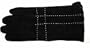 Solnex Women's Suede Glove With Contrast Top-Stitch, Black, Medium/Large