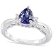 18K White Gold 0.968ct Sapphire & Diamond Ring - Size N