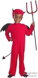 Child's Toddler Little Red Devil Halloween Costume (3-4T)