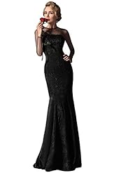 Long Sleeves Mermaid Velvet Full Length Evening Dress/Prom Dress 