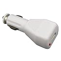 GE 97574 USB Car Charger for Devices with USB Charging Ports (White)