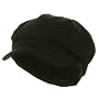 Cotton Elastic Newsboy Cap-Black