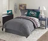 Philadelphia Eagles Black Denim Comforter And Sheet Set Combo