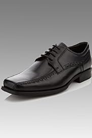Leather Square Toe Whipstitch Lace Up Shoes