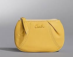 Coach Parker Leather Skinny Case Bag Key Chain 42445 Yellow