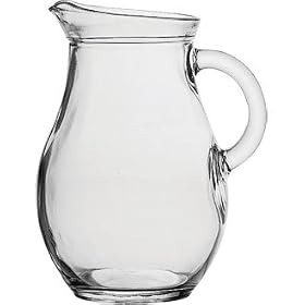 Brand new glass water/juice jug 1.0 litre, 1.8 pint.