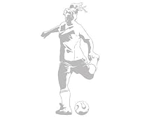 Girls SOCCER sports SHADOW WALL APPLIQUE wallpaper
