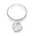 Bling Jewelry Sterling Silver Pave Heart Charm Ring
