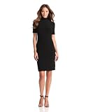 KAMALIKULTURE Womens Short Sleeve Turtleneck Dress