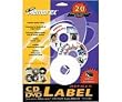 MEMOREX 32020415 CD/DVD LABELS (20 PK; WHITE PHOTO GLOSS)