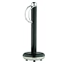 Typhoon Capsule Gloss Black Steel Body Towel Holder with Chromed Steel Arm and Non Slip Feet
