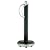 Typhoon Capsule Gloss Black Steel Body Towel Holder with Chromed Steel Arm and Non Slip Feet