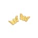 14K Yellow Gold Baby Butterfly Fashion Earrings