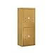 Salsbury Industries 3810S-2PGFU Surface Mounted Horizontal Mailbox Stand Alone Parcel Locker, Gold