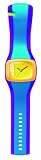 o.d.m. Women's DD100A-5 Uncoordinated Series Blue and Purple with Orange Dial Watch