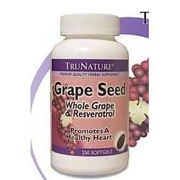 TRUNATURE GRAPE SEED WHOLE GRAPE WITH resveratrol 250 SOFTGELS