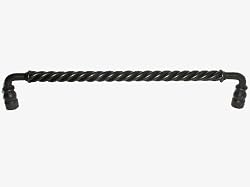 Top Knobs-Normandy Collection M677 Twisted Bar Handle in Patine Black
