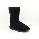 BEARPAW Women's Emma Short Boot,Black,8 M US