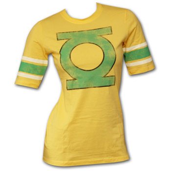  Green Lantern Raglan Yellow Juniors Tee Shirt