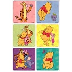 6 Large Glossy Winnie the Pooh and Friends Stickers by