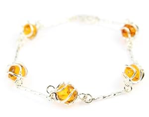 SilverAmber - GL516 - Bracelet Femme - Ambre - Argent 925/1000