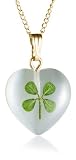  : 14k Gold Filled Four Leaf Clover Pendant, 18'