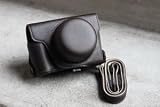 Bluecell Dark Brown leather classic DC digital camera protection case/bag/cover for Panasonic Lumix DMC GX1 with G 14mm / F2.5 ASPH Len + Bluecell Cable Tie
