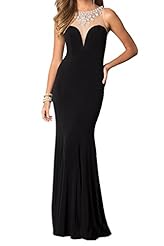 Natural   Waistline Illusion Sheer Crystals Crystal Chiffon/Tulle Evening Dress/Prom Dress 