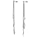Sterling Silver Polished Ellipse Dangle Earrings