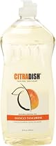 Citra Dish Natural Dish Soap Liquid, Mango Tangerine, 25-Ounce Bottles (Pack of 12)