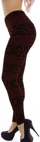Stunning Burgundy Black Tights Footless Leggings Pattern Women Seamless