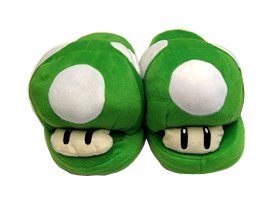 Super Mario Brothers : Mushroom Face Slippers (Green)