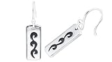 Celtic Rolling Wave Tablet Earrings Sterling Silver