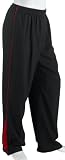  : Champion Men's Woven Dobby Pant, Black/New Scarlet, Large