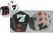 GameScience: D7 Opaque Black and White Dice Pair (Two 7-sided die)