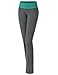 Doublju Women's Colorful Foldover Waistband Cotton Yogapants