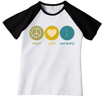 Peace Love Ham Radio Jr. Miss Cap Sleeve